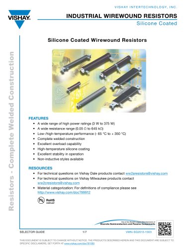 industrial wirewound resistors