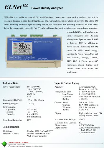 ELNet PQD Tech Catalog