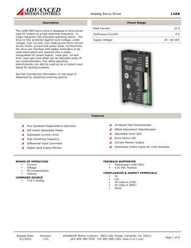 Analog Servo Drive 12A8