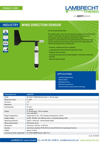 WIND DIRECTION SENSOR