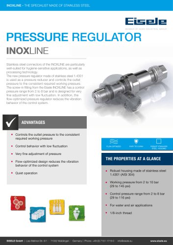 INOXLINE Pressure regulator