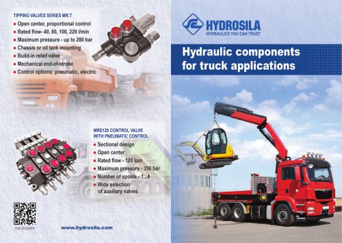 Hydraulic components for truck applications