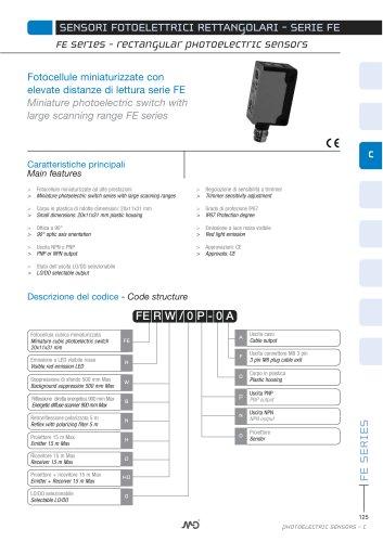 Cubic miniature photoelectric sensors with high performances