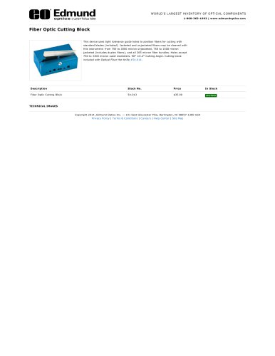 Fiber Optic Cutting Block