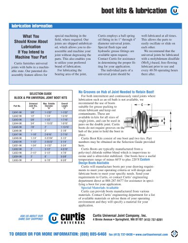 boot kits & lubrication