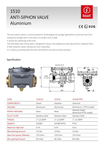 1510 ANTI-SIPHON VALVE