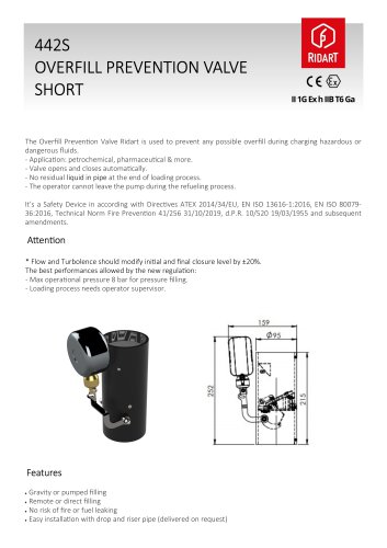 442S Overfill Prevention valve