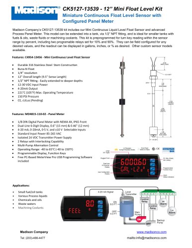 CK5127-13539 - 12” Mini Float Level Kit