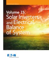 Solar Inverters and Electrical Balance of System