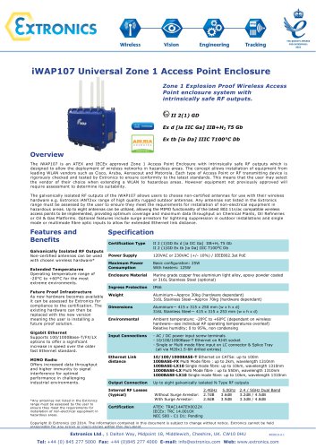 Universal Zone 1 Access Point Enclosure iWAP107