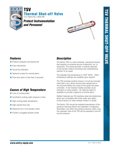 Thermal Shut-off Valve (TSV)