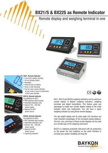 Baykon BX21/S & BX22S as Remote Indicator