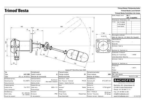 Trimod Besta Level Switch A 01 093