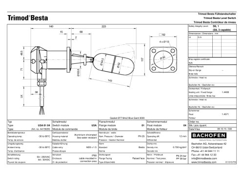 Trimod Besta Level Switch U3A 01 04