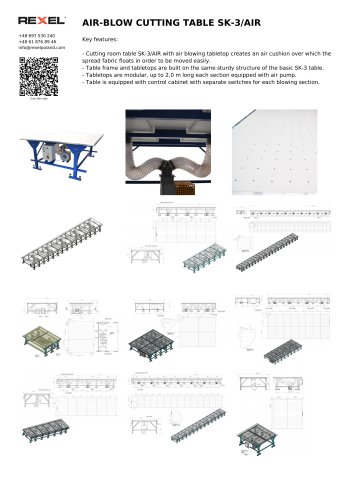 CUTTING ROOM TABLE WITH AIR BLOWING, AIR CUSHION SK-3 AIR