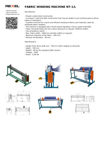 FABRIC WINDING MACHINE NT-1/L