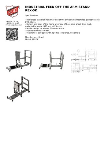 INDUSTRIAL FEED OFF THE ARM STAND REX-5K