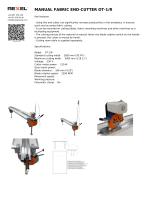 MANUAL FABRIC END-CUTTER, MANUAL ELECTRIC CUTTER TEXTILE OT-1/R - OT-2/R