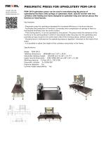 PNEUMATIC PRESS FOR UPHOLSTERY PDM-1M-D