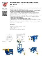 TILT ABLE PACKAGING AND ASSEMBLY TABLE