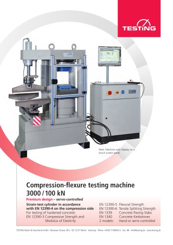 Compression-fl exure testing machine