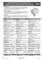 DR10  Differential pressure gauges with Bourdon tube element