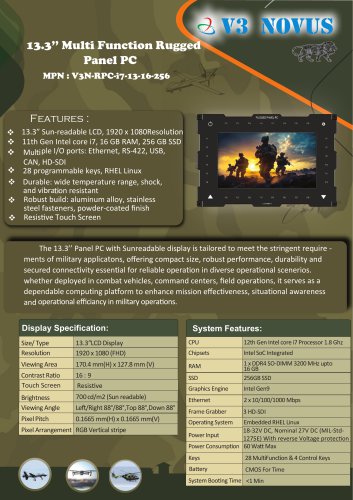 13.3’’ Multi Function Rugged Panel PC