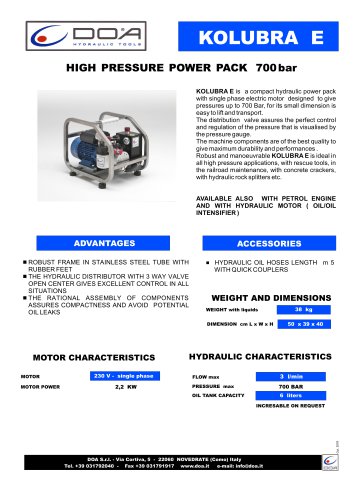 KOLUBRA HIGH PRESSURE POWER PACK