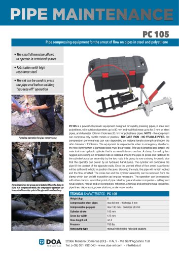 PC105 PIPE COMPRESSING TOOL - English