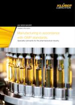 Pharmaceutical industry  - Manufacturing in accordance with GMP standards