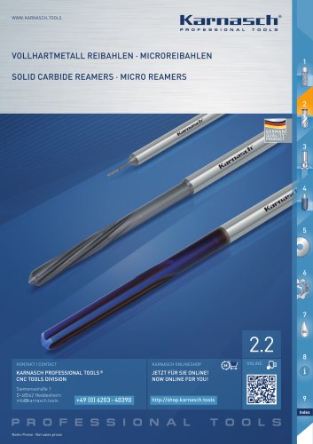 SOLID CARBIDE REAMERS