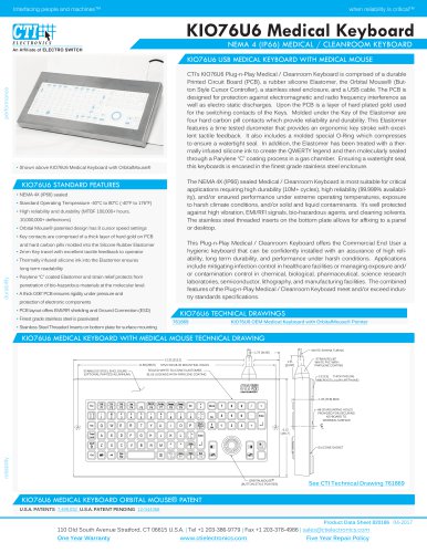 KIO76U6 Medical Keyboard