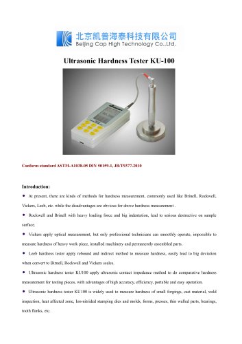 Ultrasonic Hardness Tester KU-100