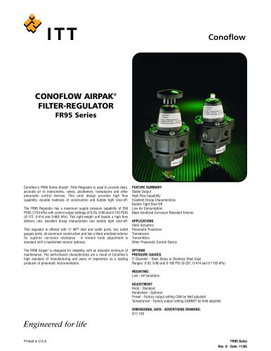 FR95 Series Airpak® Filter-Regulator