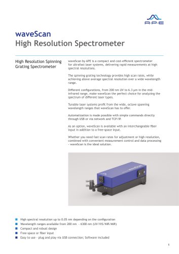 waveScan High Resolution Spectrometer