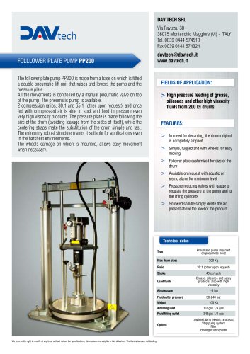 Follower plate pump PP-200