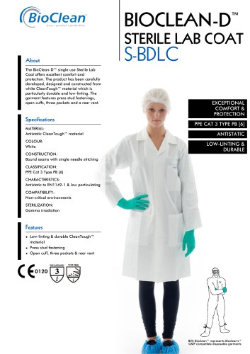 Bioclean-D Sterile Lab Coat