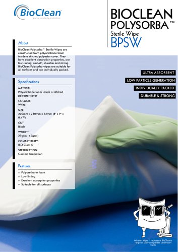 Bioclean Polysorba Sterile Wipe