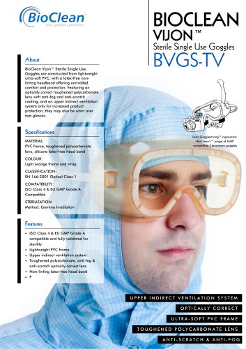 BioClean Vijon Sterile Single Use Goggles