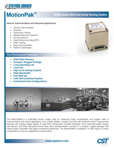 MotionPak Multi-Axis Inertial Sensing System