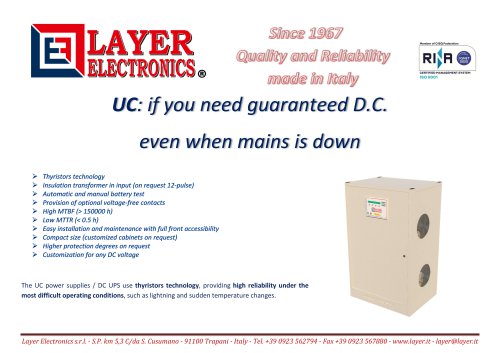 Power Supplies UC series