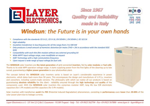 Solar Inverters Windsun series