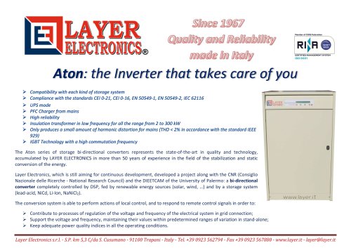 Storage bidirectional converters Aton series