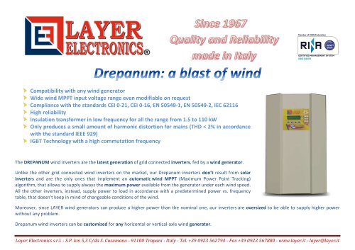 Wind inverters Drepanum series