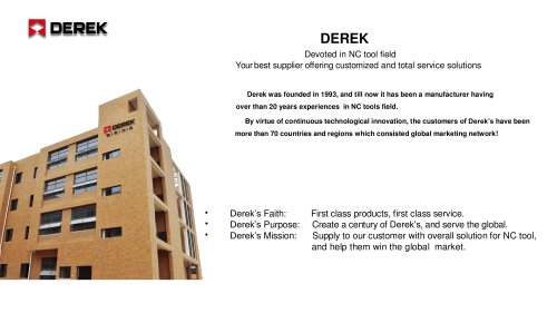 Company profile of DEREK