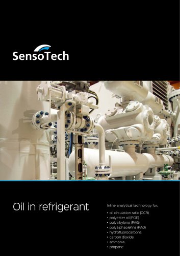 Inline analytical technology for oil or refrigerant