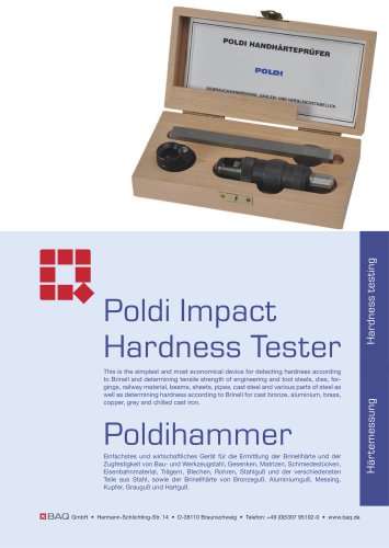 Poldi Hardness Tester (Telebrineller)