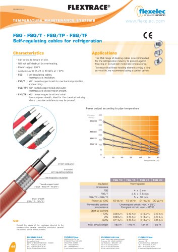 FLEXTRACE - FSG - Self-regulating cables for refrigeration