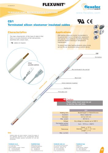 FLEXUNIT- CS1 Terminated silicon elastomer insulated cables