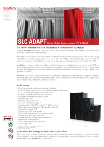 SLC ADAPT: Flexibility,, availability and reliability in superior electrical protection